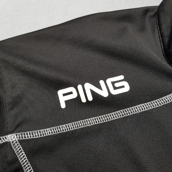 Ping 1/4 Zip Performance Shirt Size XL Black Golf Pullover Zip Pockets - Picture 4 of 10